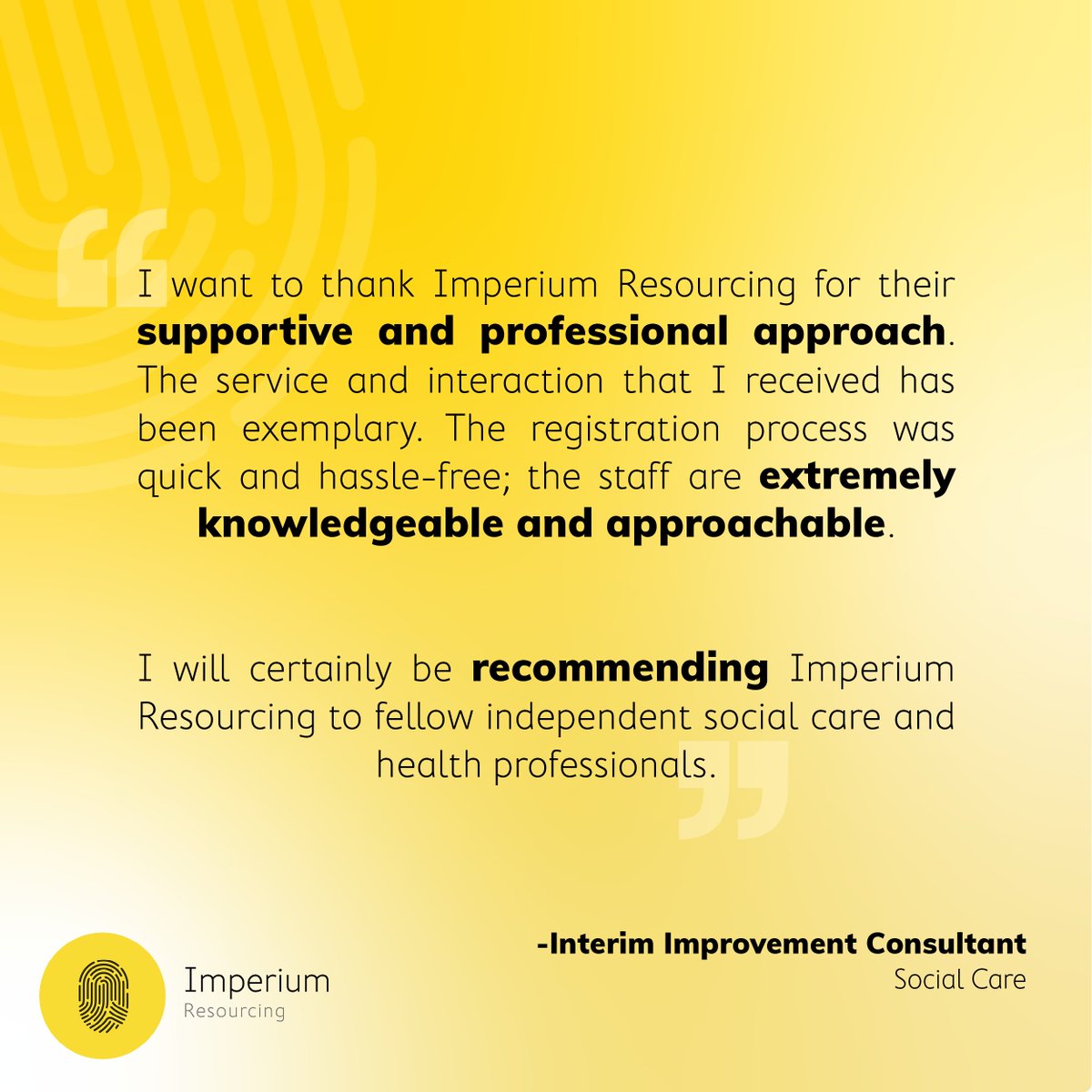 ImperiumRes's tweet image. We love receiving testimonials like this from our candidates! 💬

Here at Imperium Resourcing, we place candidates into #interim, #permanent or #fixedterm contracts within the public sector.

Take a look at our current vacancies here 👉 imperiumresourcing.com/client-vacanci…
