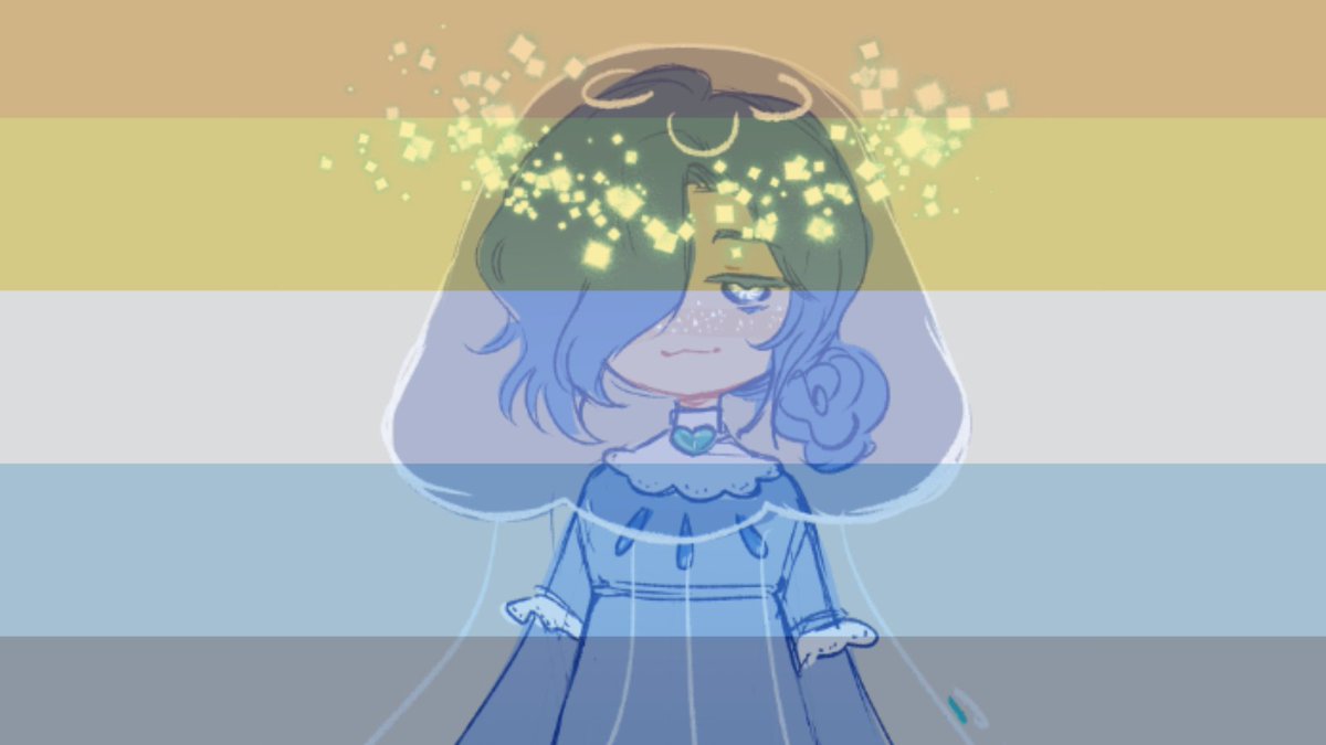 Happy Pride Month y'all!
I hope the jellies know that your Moon Jelly Angel is part of the alphabet mafia >:DD

Aroace? More like AriAce HEHEHEHHEHE-
🎨: @/chi_oyasumi