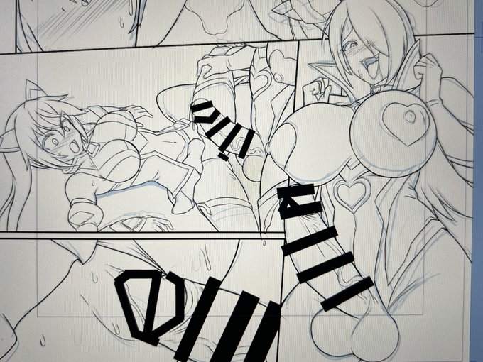 早くシコシコしてもらうために今日もシコシコ線画進めてます 