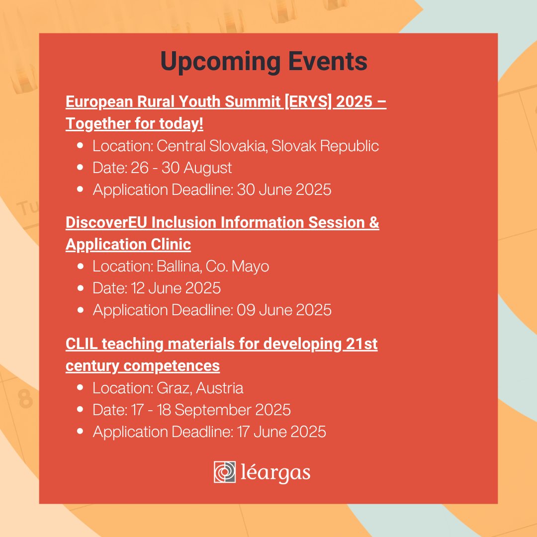 Mark your calendars! 🗓️ 

We have some exciting events happening and deadlines to apply are quickly approaching. Explore all upcoming events and opportunities! ➡️ bit.ly/4jx7yGh