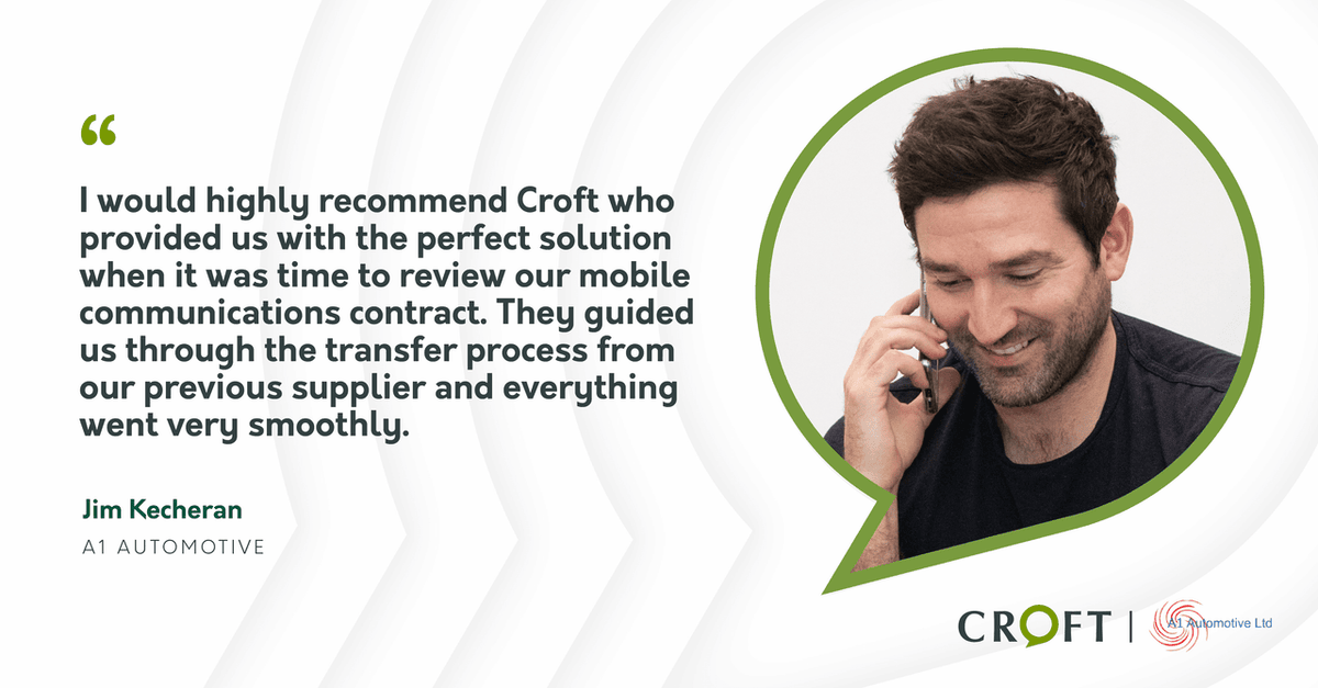 CroftMSP's tweet image. Switching mobile providers doesn’t have to be a hassle. A1 Automotive found the perfect solution with Croft—expert guidance, a smooth handover, and ongoing support. croftmsp.com #CroftMSP #ClientTestimonial #BusinessMobiles