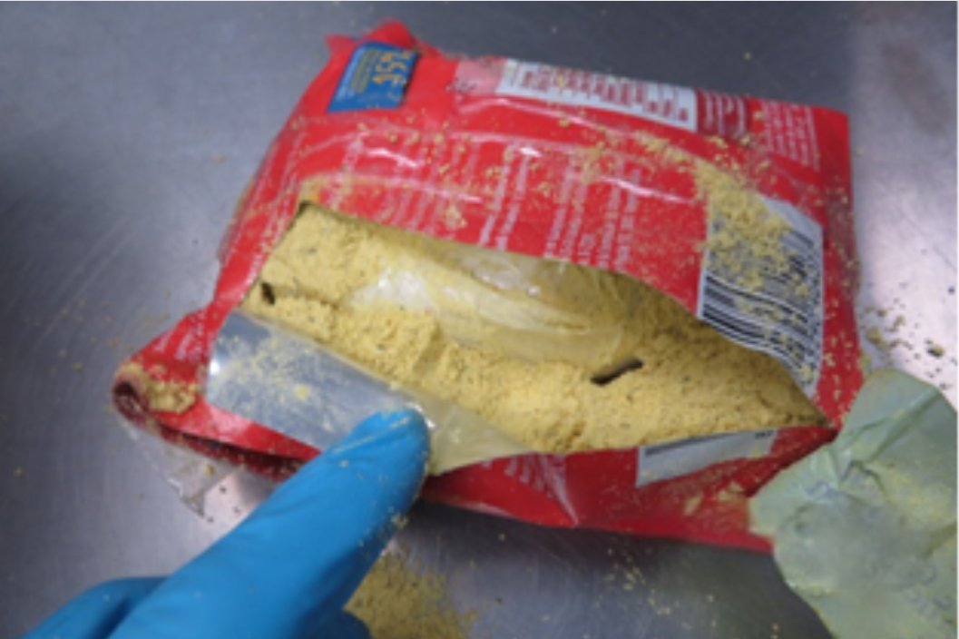 When an inspection of a parcel manifested as bread &amp; peanuts yields over 2 lbs. of cocaine hidden in #chicken bouillon, it's one SOUP-er shocking discovery! Our <a href="/CBP/">CBP</a> officers are always on the lookout to stop these drugs from hitting our streets! #FoodForThought #OFOProud