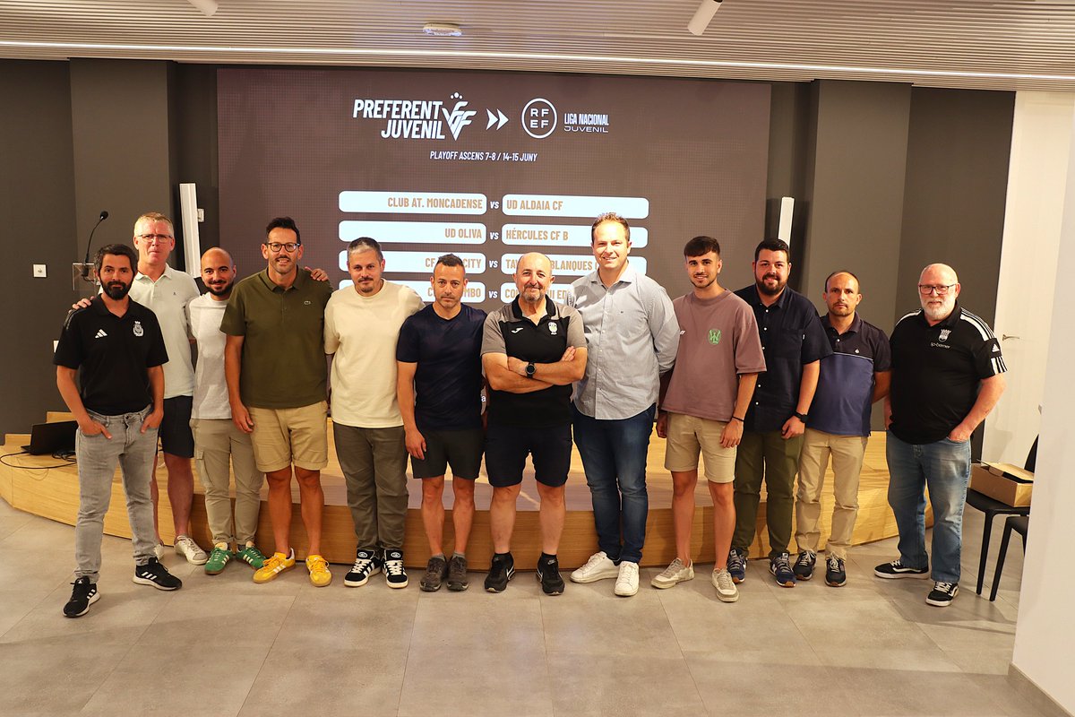 PLAYOFF |

😎 Estas son las cuatro eliminatorias del playoff de ascenso a Liga Nacional Juvenil 👇🏼

📎 ffcv.es/wp/blog/2025/0…

🔹 <a href="/atmoncadense/">CF AT MONCADENSE</a> 🆚 <a href="/UDAldaiaCF_Masc/">UDAldaiaCFmasculino</a> 
🔸 UD Oliva 🆚 <a href="/cfhercules/">Hércules CF 💙🤍💯</a> B
🔹 <a href="/CFIntercity/">𝗖𝗙 𝗜𝗡𝗧𝗘𝗥𝗖𝗜𝗧𝗬</a> 🆚 <a href="/TBlanquesCF/">Tavernes Blanques CF</a> 
🔸 <a href="/CDRUMBOoficial/">CD RUMBO</a> 🆚 <a href="/ColegioSalgui/">Colegio Salgui</a> 

#SomFutbol