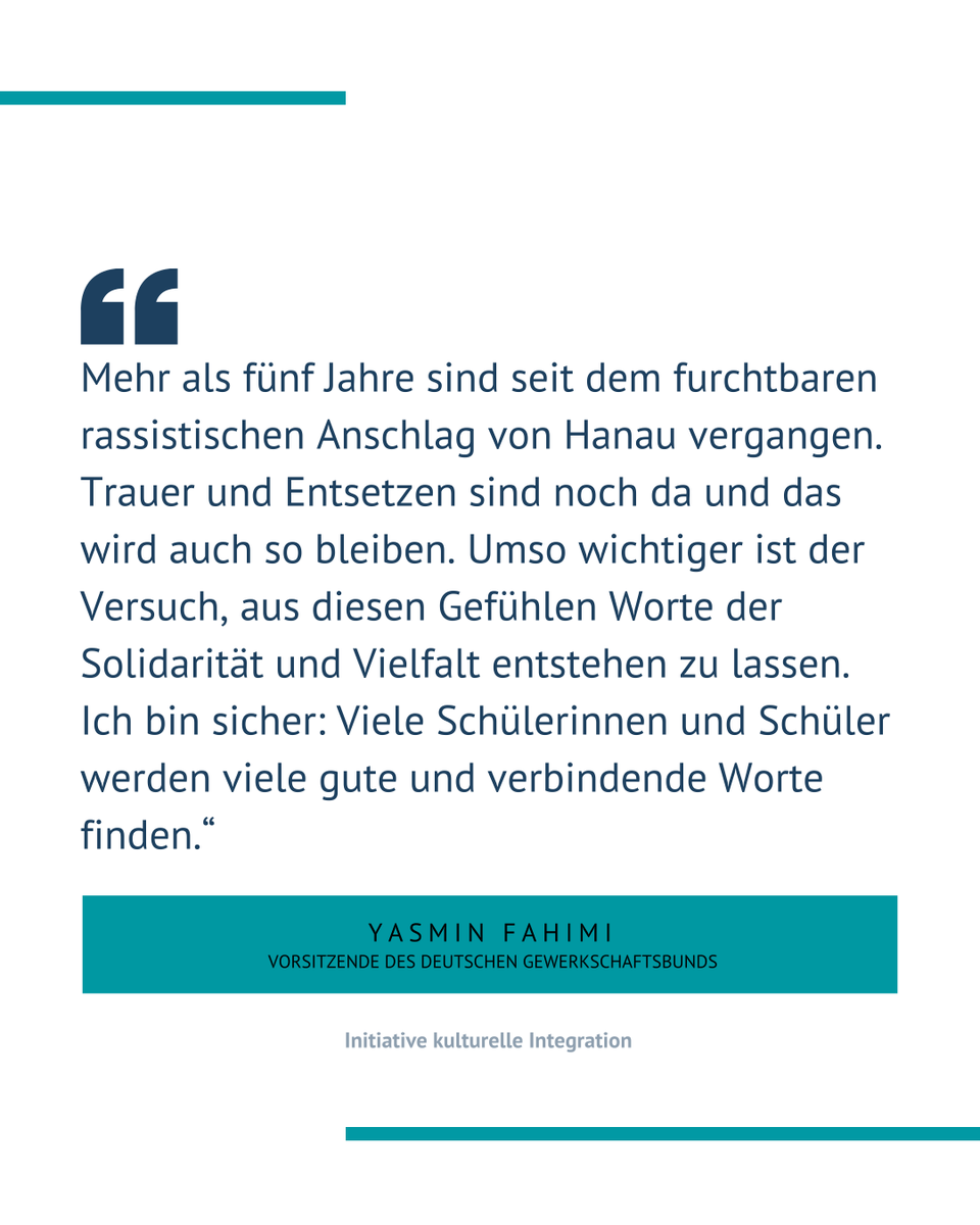 iki_integration's tweet photo. #Pressemitteilung: Die IKI lobt in Kooperation mit ihren Mitgliedsverbänden @dbb_news &amp; @dgb_news den bundesweiten #Schulwettbewerb zum Kreativen Schreiben „Schreib für Hanau! Deine Worte für Zusammenhalt in Vielfalt“ aus. #AktionstagHanau
➡️https://t.co/8MgjrlAill https://t.co/aJYy3OO2IU