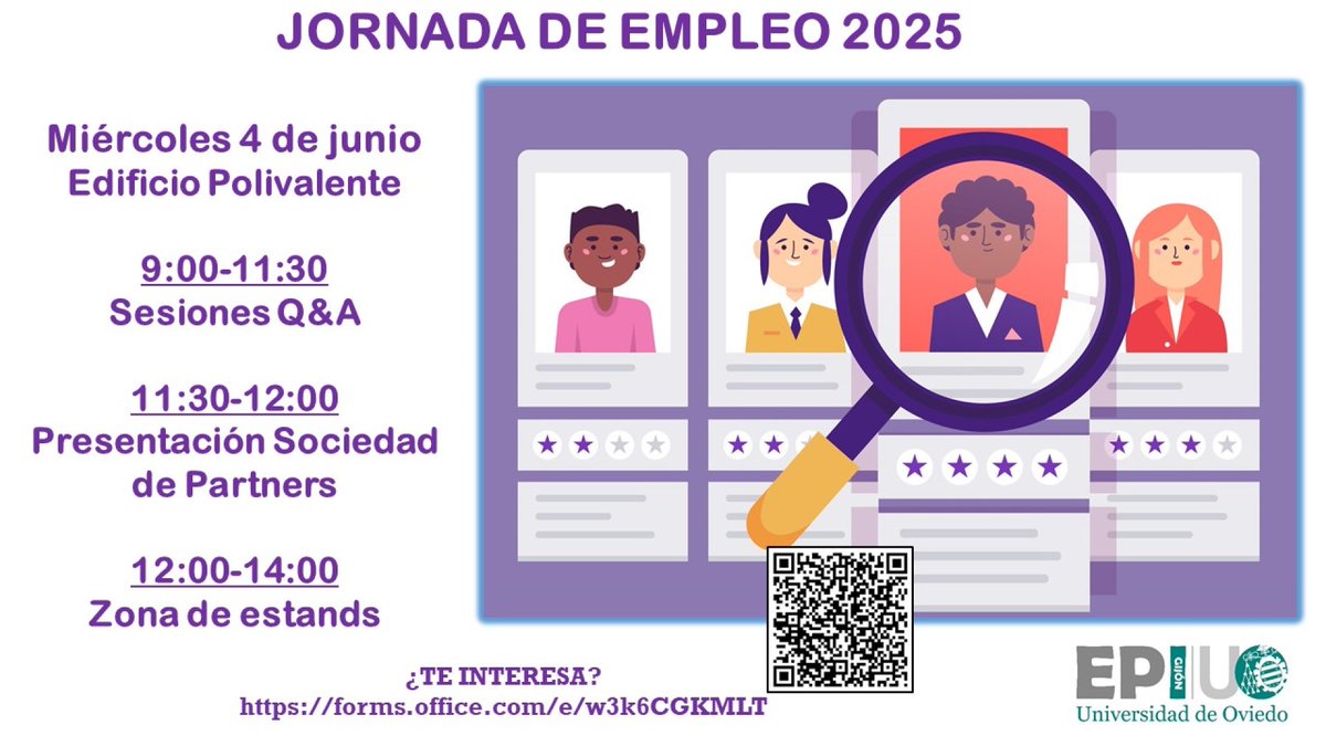 💼 Impulsa tu futuro profesional en la Jornada de Empleo EPI 2025

👉🏻 Conoce a empresas líderes, participa en sesiones Q&amp;A sobre CV, LinkedIn, entrevistas y más

ℹ️ Más info: bit.ly/EmpleoEPI2025

#Uniovi #epigijon #empleo