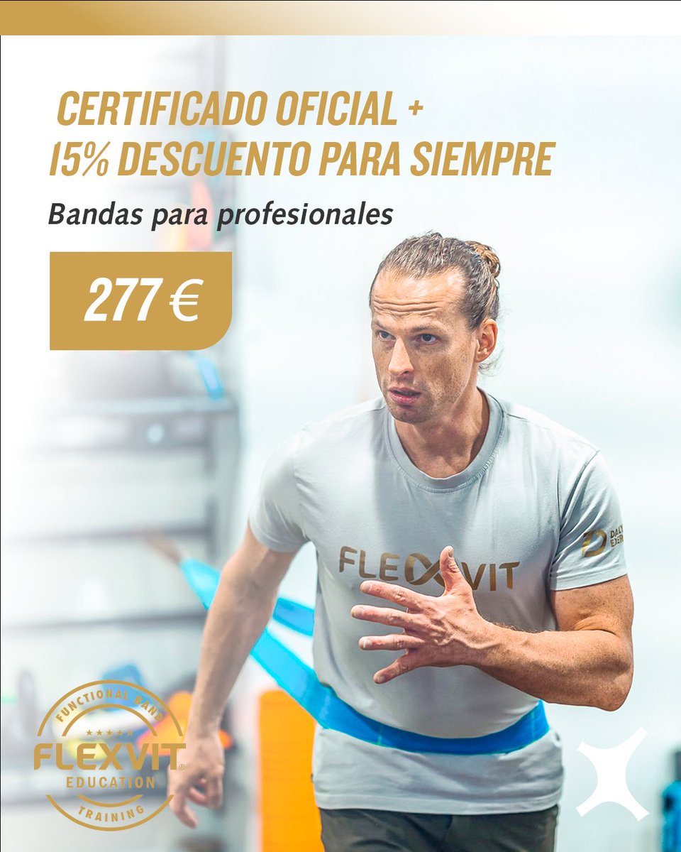 📢 ¿Tienes una banda FLEXVIT y no sabes sacarle partido?

El 12 de julio en Madrid, llega el curso oficial en <a href="/Olympia_GrupoQS/">Olympia-Grupo Quirónsalud</a> .

🧠 Aprende, certifícate y consigue 15% de descuento de por vida.

👉🏼 ¡Apúntate ya! 
iberiansportech.com/shop/curso-ban…
#FLEXVIT #FormaciónProfesional