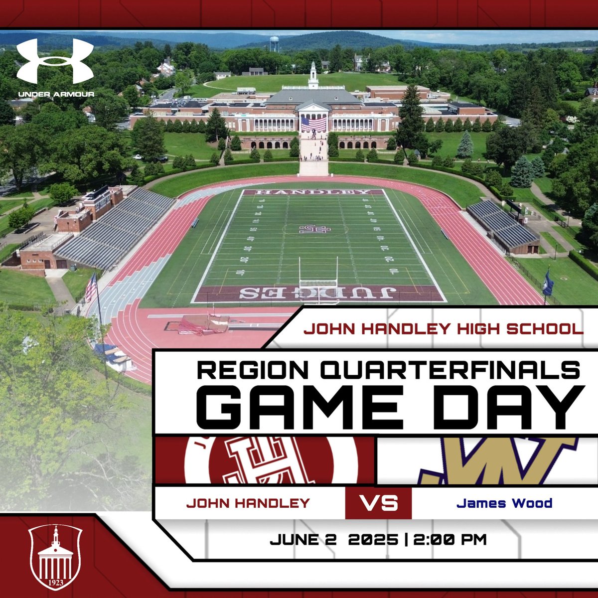 It's Playoff Time Handley Nation!  Come out to cheer on the Judges in the Region 4D Quarterfinals for the Judges Monday 6/2 at 2pm vs James Wood!
<a href="/WinStarSports1/">WinchesterStarSports</a>
🆚 JW Colonels
⏰ 2:00 PM
🏟John Handley High School 
🎟️ gofan.co/app/school/VA2…
📺 nfhsnetwork.com/events/john-ha…