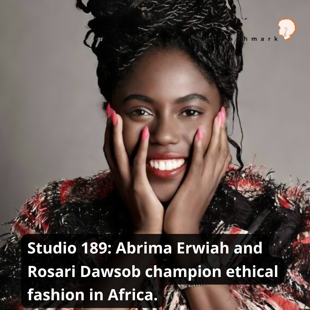TheBenchmark22's tweet photo. Studio 189, co-founded by #AbrimaErwiah and #RosarioDawson, is redefining fashion with bold, handcrafted designs made in Ghana. Rooted in sustainability and fair wages, it empowers artisans and brings African tradition to global runways.
#Studio189 #TheBenchmarkWomen https://t.co/bBTcUDfkaj