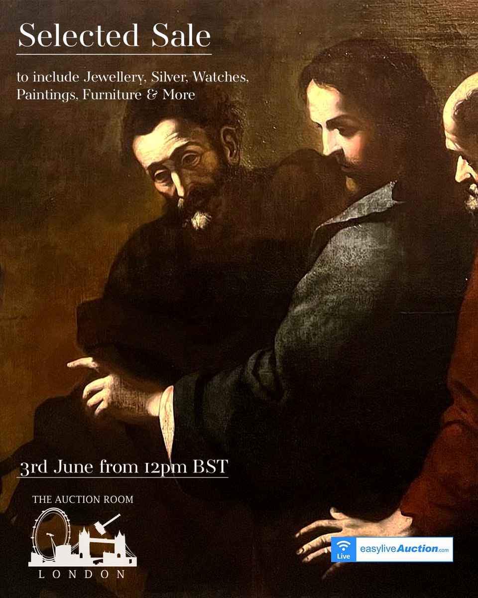 Easy Live Auction (@easyliveauction) on Twitter photo β¨ Selected Sale | Live Auction β¨
Join <a href="/AuctionRoomLdn/">The Auction Room London</a> for 246 curated lots of Jewellery, Silver, Watches & more!
ποΈ June 3rd, π 12pm BST
Bid now on Easy Live Auction: tinyurl.com/49a9nrmj?utm_sβ¦
#Auction #LiveAuction #ArtAuction #FineArt #TheAuctionRoomLondon β¨ Selected Sale | Live Auction β¨
Join <a href="/AuctionRoomLdn/">The Auction Room London</a> for 246 curated lots of Jewellery, Silver, Watches & more!
ποΈ June 3rd, π 12pm BST
Bid now on Easy Live Auction: tinyurl.com/49a9nrmj?utm_sβ¦
#Auction #LiveAuction #ArtAuction #FineArt #TheAuctionRoomLondon