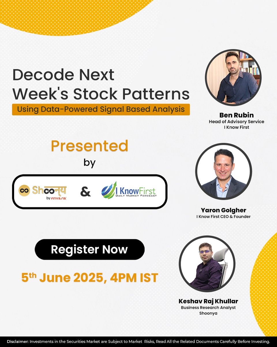 ShoonyaApp's tweet photo. Join IKF and Shoonya on 5th June at 4 PM IST as we help you decode the market using data-powered analysis.
Save your seat now.
.
.
#StockMarket #WeeklySignals #Shoonya #IKF #TradingInsights #MarketMoves #StockAnalysis #InvestSmart https://t.co/rEgHLg3RzT