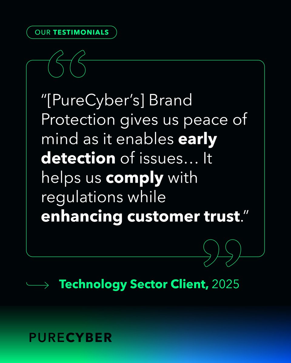 PureCyberLtd's tweet image. Your brand could be under attack - and you wouldn’t know until it’s too late.
In 2 days, join our live webinar to see how Brand Protection enables early threat detection, boosts compliance & builds trust.
🗓️ June 4 | 11am
🎟️ purecyber.com/webinar-threat…
#CyberSecurity