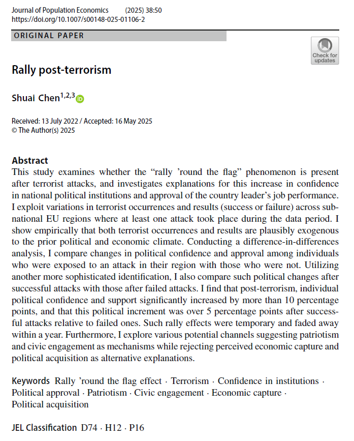 Very happy to see that this paper is published online at the Journal of Population Economics. 

Link to the Open Access article 👇🏼doi.org/10.1007/s00148…