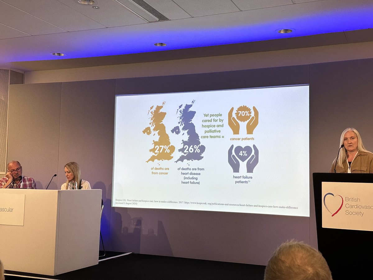 Terrible levels of inequality of access and awareness as highlighted in Yvonne Millerick’s presentation about high quality Cardiac Palliative Care. #BCS2025