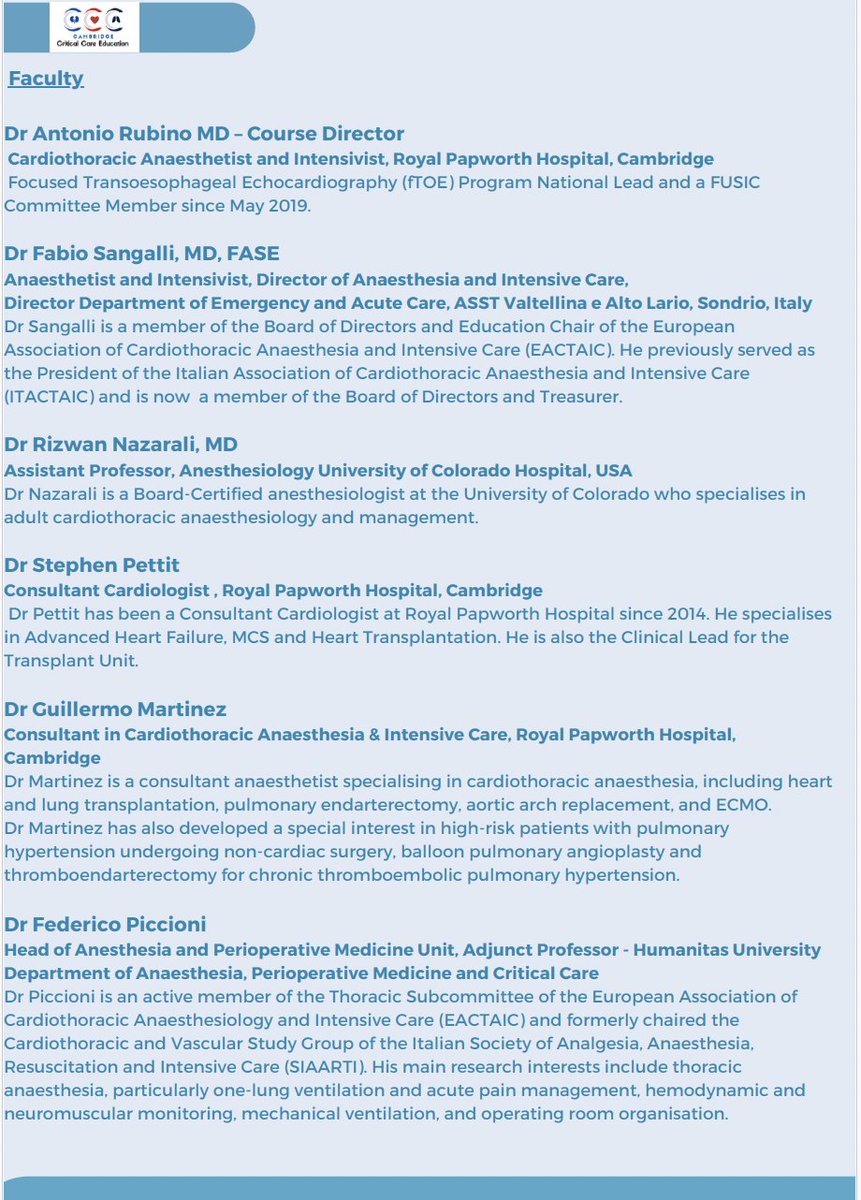 Cambridge Critical Care Education (@cambridgecce) on Twitter photo Only one week until our amazing online course starts! Check out the fantastic program and our experienced faculty. We can’t wait for you to join us!
<a href="/AEA_rubino/">Antonio Rubino</a> Only one week until our amazing online course starts! Check out the fantastic program and our experienced faculty. We can’t wait for you to join us!
<a href="/AEA_rubino/">Antonio Rubino</a>