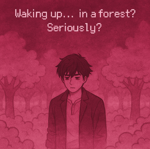DreamWakedev's tweet photo. “Waking up... in a forest? Seriously?”

Something’s not right. But you’ll have to keep playing to find out.
A mystery RPG where every choice pulls you deeper
#IndieDev #GameDev #HorrorGame #PixelArt #IndieGame #Devlog #RPGMaker #PsychologicalHorror #SoloDev #ScreenshotSaturday https://t.co/FsWtbsg4xE