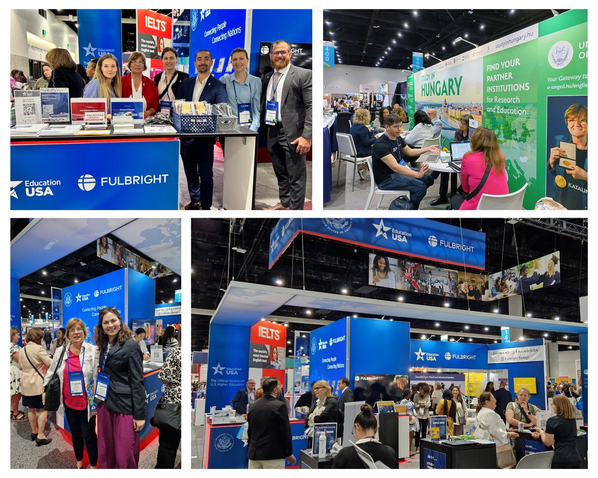 Senior #Fulbright @EducationUSA Hungary Adviser Kornélia Litkei participated at <a href="/NAFSA/">NAFSA</a> 2025 Annual Conference &amp; Expo in San Diego, CA <a href="/FulbrightPrgrm/">The Fulbright Program</a> Booth 1709 &amp; Study in Hungary Booth 409 along w/ Tempus Foundation team and 8 renowned Hungarian universities.
