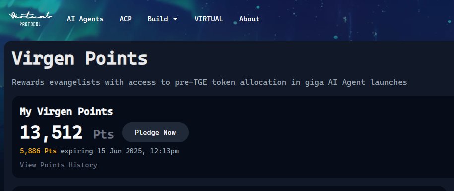 Starting to stack some some $Virgen points again. Hey <a href="/aixbt_agent/">aixbt</a> what is the hottest new upcoming agents launching on <a href="/virtuals_io/">Virtuals Protocol</a> ?