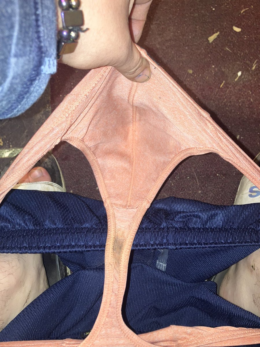 Noticed my thong while taking my morning poop ,,, who’s gonna come sniff it up ??😜