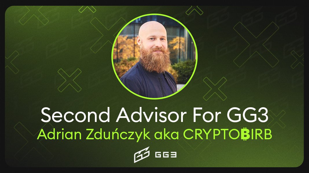 GG3 (@gg3_xyz) on Twitter photo We welcome Adrian Zduńczyk <a href="/crypto_birb/">CRYPTO₿IRB</a> to the GG3 Team as our Official Advisor! 🤝
As the Founder of <a href="/TheBirbNest/">THE ₿IRB NEST</a> and a respected voice in crypto with 700,000+ followers - Adrian's experience in incubating 100+ Web3 projects is a perfect match with our vision of GG3 educating We welcome Adrian Zduńczyk <a href="/crypto_birb/">CRYPTO₿IRB</a> to the GG3 Team as our Official Advisor! 🤝
As the Founder of <a href="/TheBirbNest/">THE ₿IRB NEST</a> and a respected voice in crypto with 700,000+ followers - Adrian's experience in incubating 100+ Web3 projects is a perfect match with our vision of GG3 educating