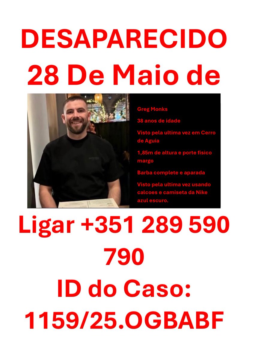 jillianmonks_'s tweet image. @JohnSwinney please help me get this to government level! Local Portuguese police doing all they can but no sightings since Wed! Local police resources are stretched we need help! Please share get attention of @JohnSwinney