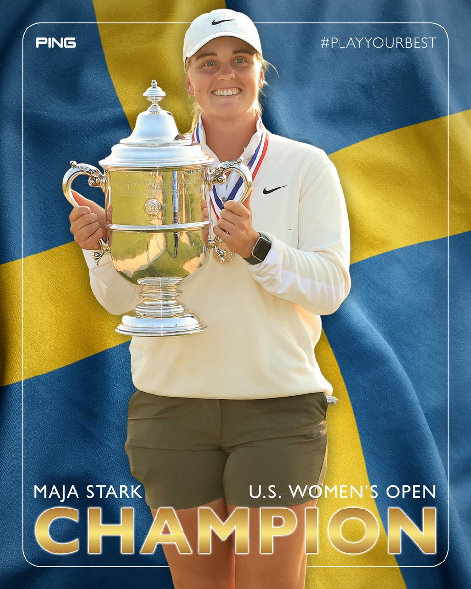 A victory for Maja, and a victory for Sweden. 🏆 PING Pro Maja Stark writes her name in history at the U.S. Women's Open. #PlayYourBest