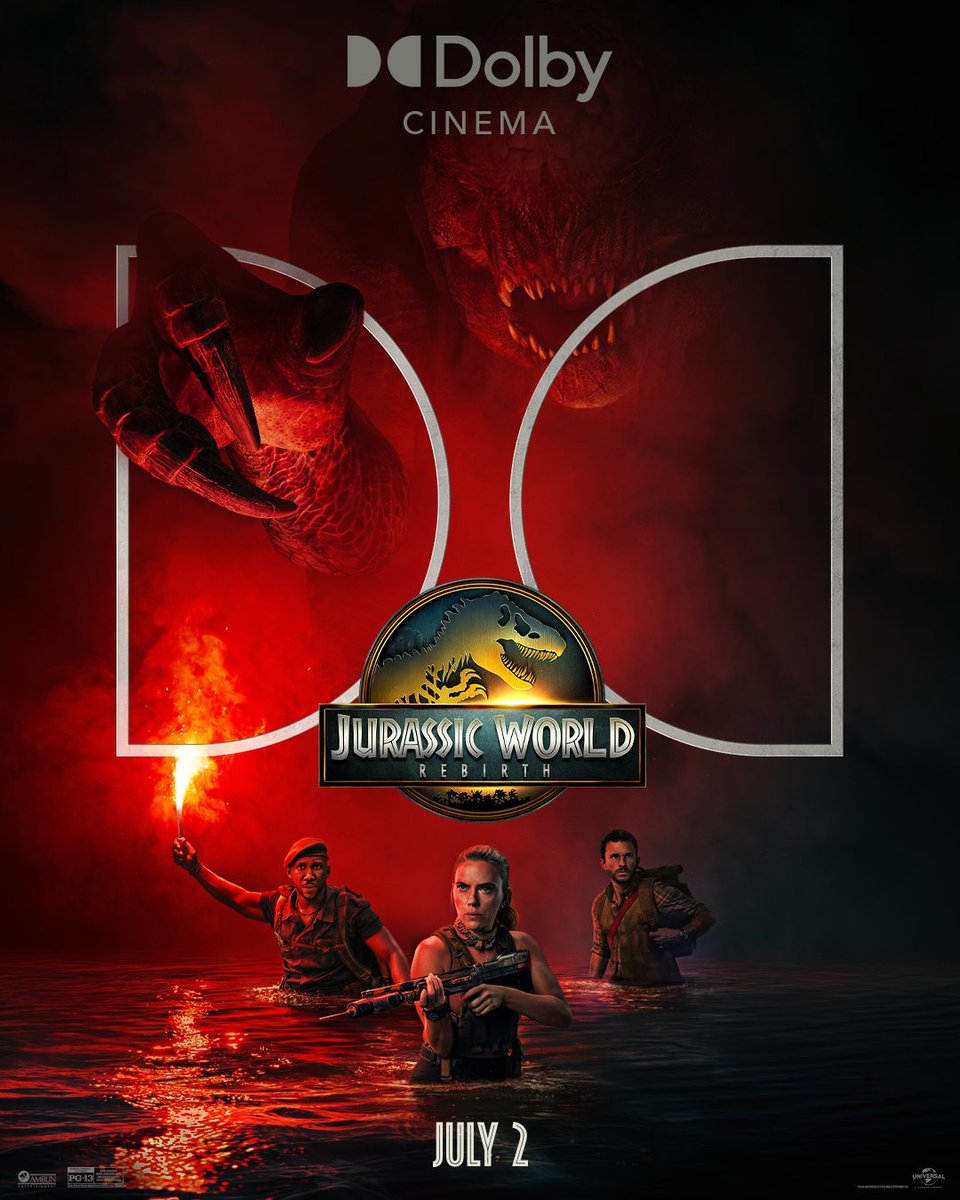 BreakingViews4u's tweet photo. #JurassicWorldRebirth
#DolbyCinema #ScreenX #4DX #RealD3D
#JurassicWorld #JurassicPark #ScarlettJohansson #Dolbyatmos #Dolbyvision #RealD https://t.co/QkXeFp4t8M