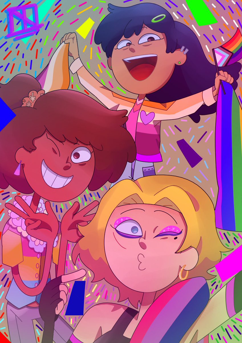 neat_bug123's tweet image. Hoppy Pride Month Everyone! #amphibia #amphibiafanart