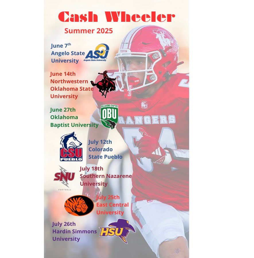 Cash Wheeler (@cashwheeler26) on Twitter photo I’ll be attending these camps this summer.‼️💪🏻
<a href="/Perryton_HC/">Joshua Hernandez</a> <a href="/CoachWhiteDB1/">Coach White</a> <a href="/RandallSweet5/">Randall Sweet</a> <a href="/KaleSteed/">Kale Steed</a> I’ll be attending these camps this summer.‼️💪🏻
<a href="/Perryton_HC/">Joshua Hernandez</a> <a href="/CoachWhiteDB1/">Coach White</a> <a href="/RandallSweet5/">Randall Sweet</a> <a href="/KaleSteed/">Kale Steed</a>