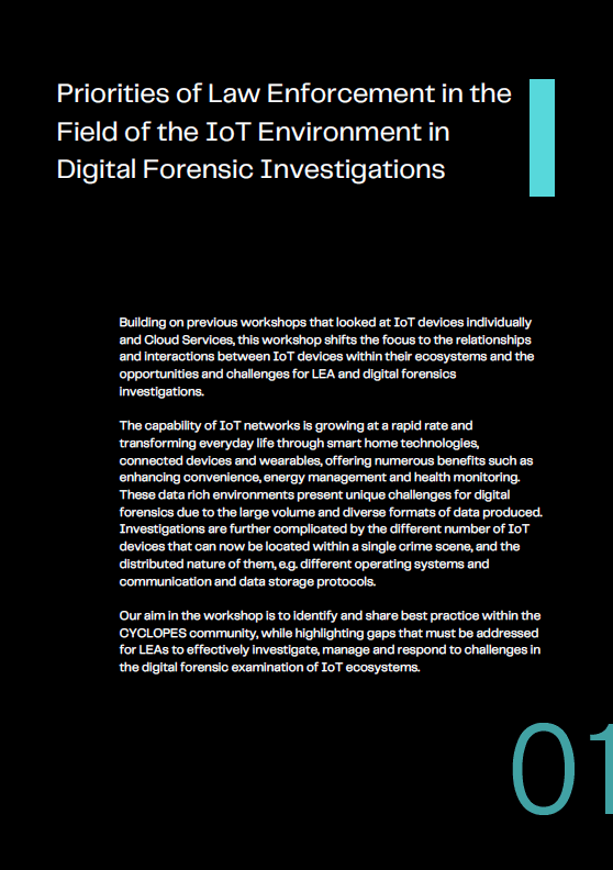 New public report published
IoT Environment in Digital Forensic Investigations
cyclopes-project.eu/news/report-io…
📝This is a redacted, public report outlining key insights and outcomes of the LEA workshop held in Newcastle, UK, on 12th and 13th February 2025,