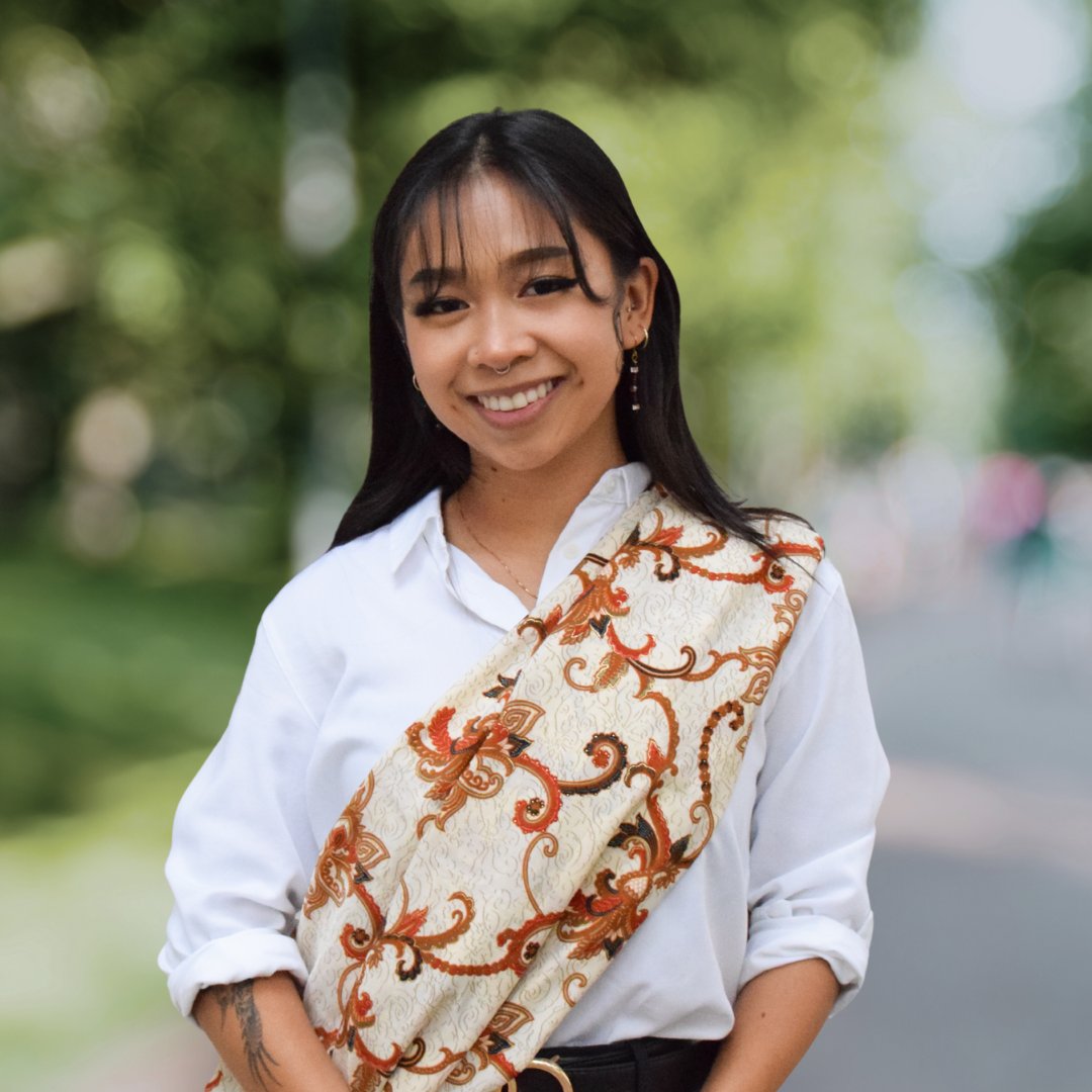 CivicThread's tweet image. T-MINUS 2 DAYS ‘til our fundraiser! Want to support? Donate here: tinyurl.com/DonateCivicThr… 🎉 

Meet Dana Aika Miranda—former Project Assistant turned Project Coordinator turned Project Manager. They are also a researcher, climber, potter, napper, and proud dog parent!