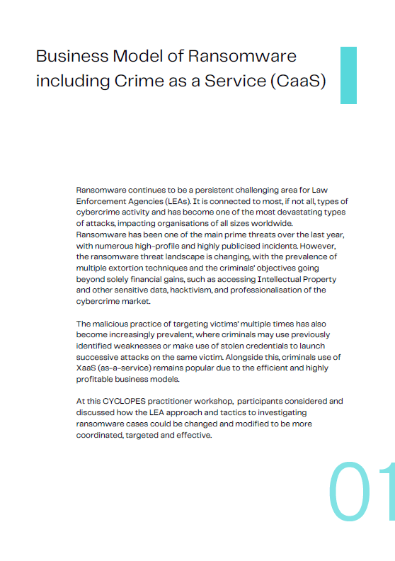 📢 New Report Published
 Business Model of #Ransomware including Crime as a Service (#CaaS)
cyclopes-project.eu/news/report-bu…
📝This is a redacted report outlining only key insights.
🔒 For possible access to the full version of the report, please contact the authors directly.
#cybercrime