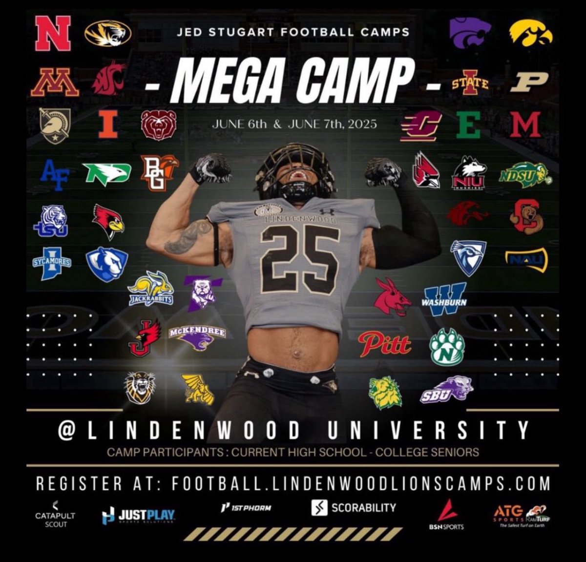 V_Williams3's tweet image. I will be attending Lindenwood’s Mega camp June 6 session 1. Can’t wait to showcase my skills @DP_HdSports @Coach_RayS @ScottPingel10