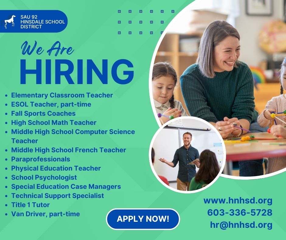 We Are Hiring!
Please see our website for current job openings and openings for the 2025-2026 school year:  hnhsd.org/?page_id=91