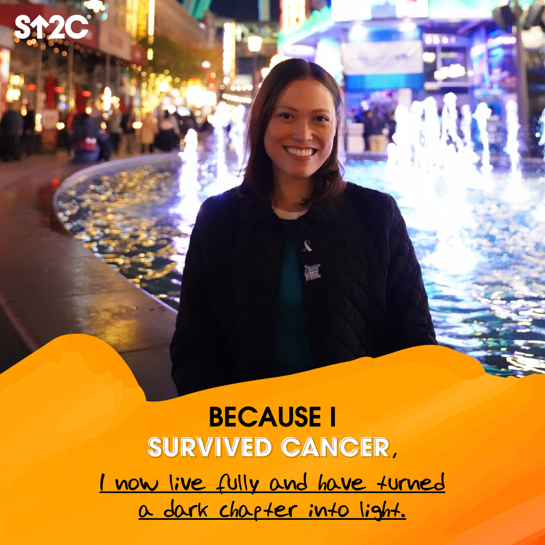 Samantha is a three-time cervical cancer survivor. After having her first diagnosis at 27, she now lives with two ostomies and is using her story to inspire others facing a cancer diagnosis through her advocacy work: “I want people to see the power they have within themselves to