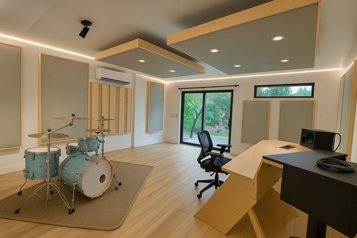 Drop the echo, not the beat 🎵⬇️🔉
Fabricmate ceiling baffles help you dial in a clean, professional sound.
🎧 Learn more fabricmate.com
 #Fabricmate #StudioAcoustics #SoundControl #CeilingBaffles #AcousticDesign