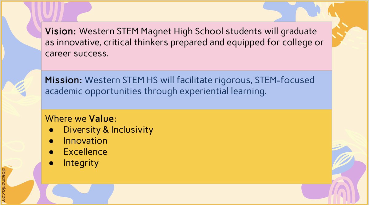 🎉 Today we celebrated the last day for teachers with cake AND a big reveal! 🍰✨

We’re proud to unveil the new Western High School STEM Magnet Vision, Mission &amp; Core Values — created in collab. with parents, students, teachers &amp; business partners! #FutureFocused #MissionDriven