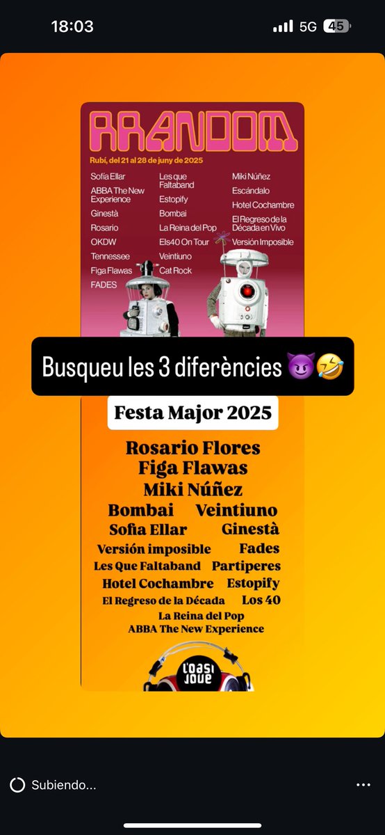 El joc de la tarda per als nostres seguidors

#rubicity