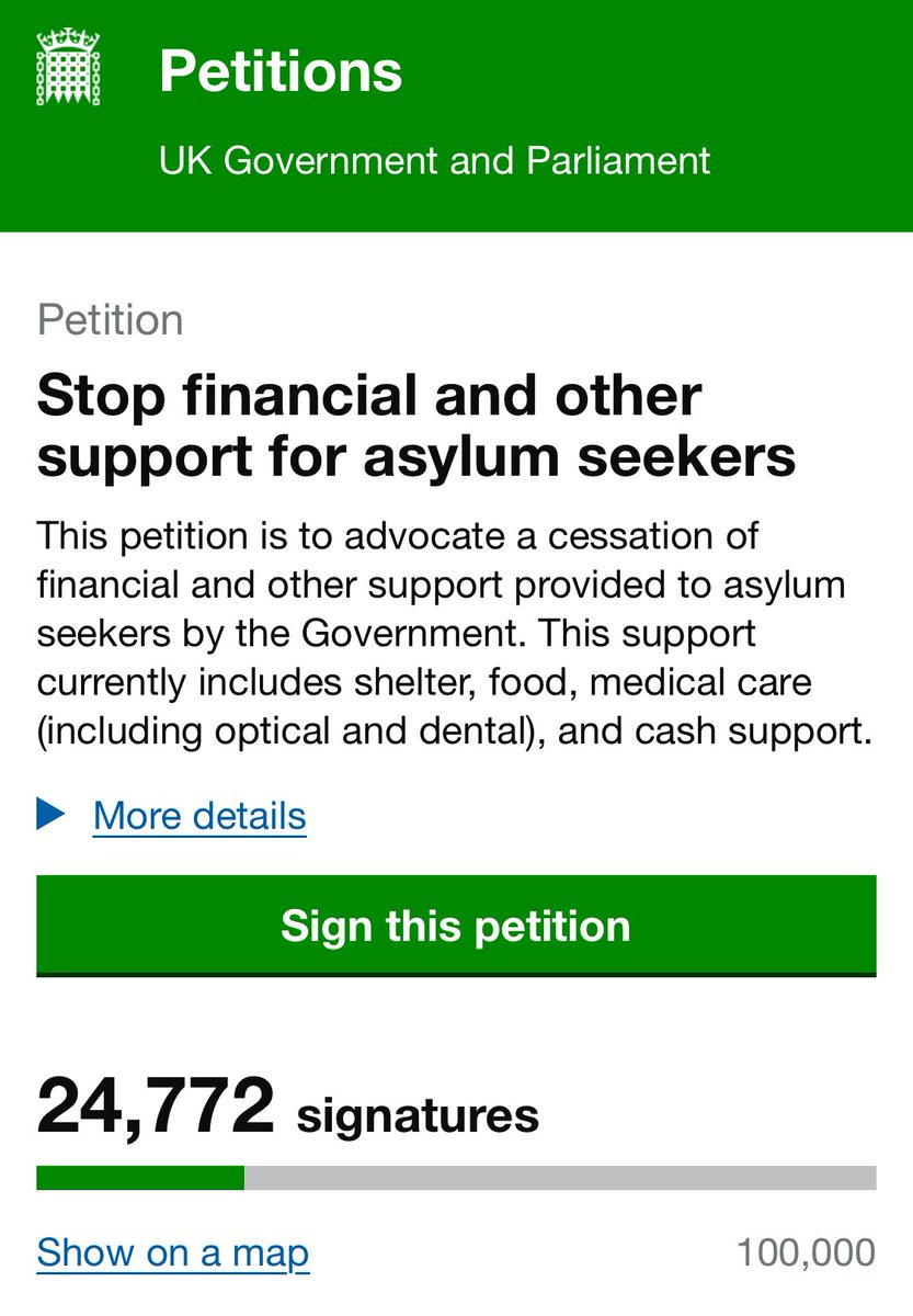 Sadiq Khan has said this petition to stop all financial support to asylum seekers is racist, Islamophobic, anti-Muslim and far-right