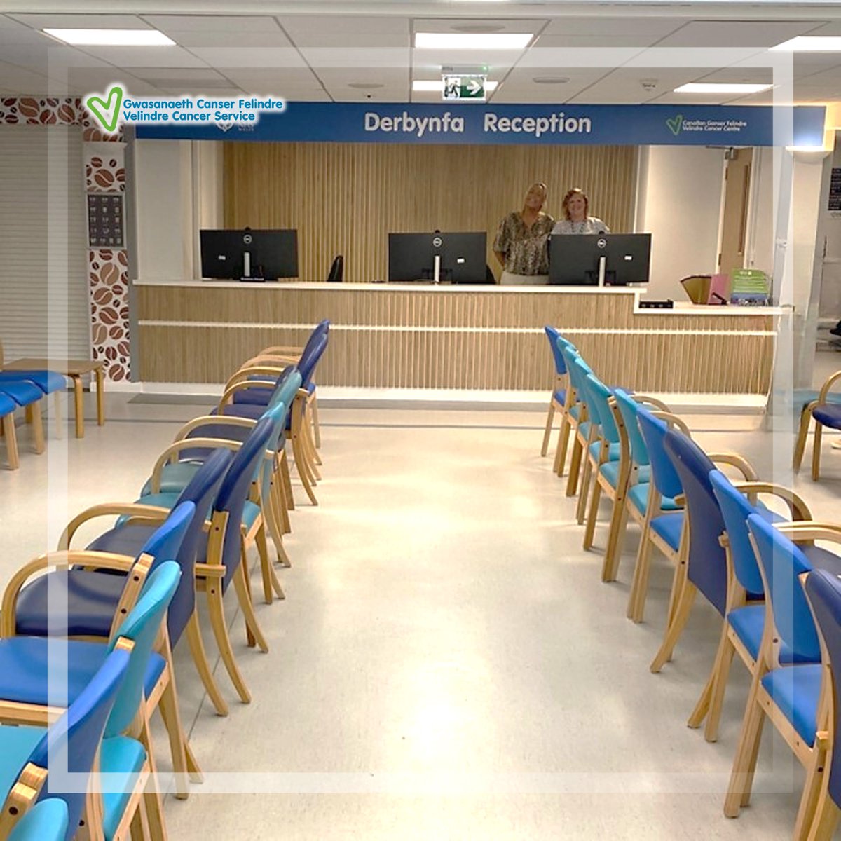 VelindreCS's tweet image. We have a new reception in Outpatients! 👋

The new desk at Velindre Cancer Centre will be staffed by our friendly team of receptionists and an outpatient booking clerk, and will improve patient experience and increase seating capacity in the waiting area.