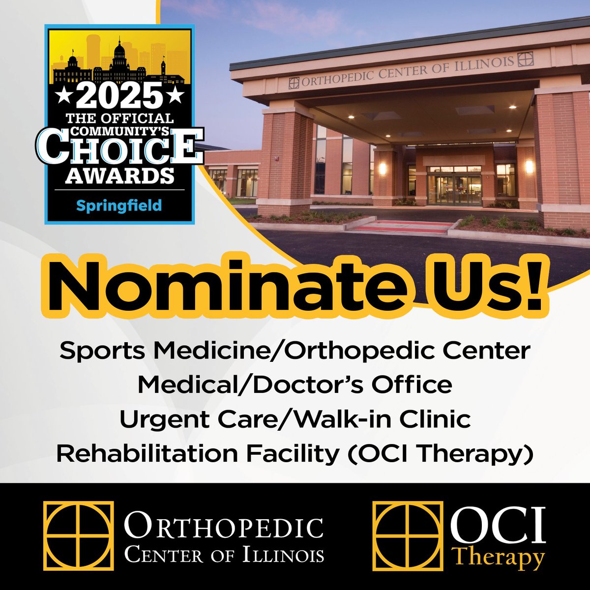 Nominations are now open for The State Journal-Register's Community’s Choice Awards! 🏆 Submit your nominations once per day until June 23 by visiting tinyurl.com/2025-sjr-cc. <a href="/SJRbreaking/">The State Journal-Register</a>

We appreciate your support! 💛