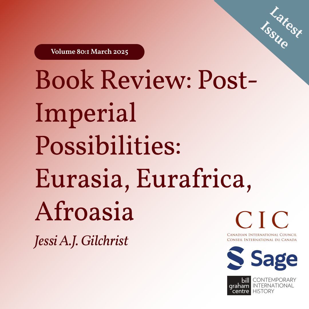 Jessi A.J. Gilchrist reviews Post-Imperial Possibilities by Burbank &amp; Cooper, a deep dive into Eurasia, Eurafrica &amp; Afroasia as paths not taken after empire—and how ideas once meant to unite have resurfaced to justify new forms of domination.
doi.org/10.1177/002070…