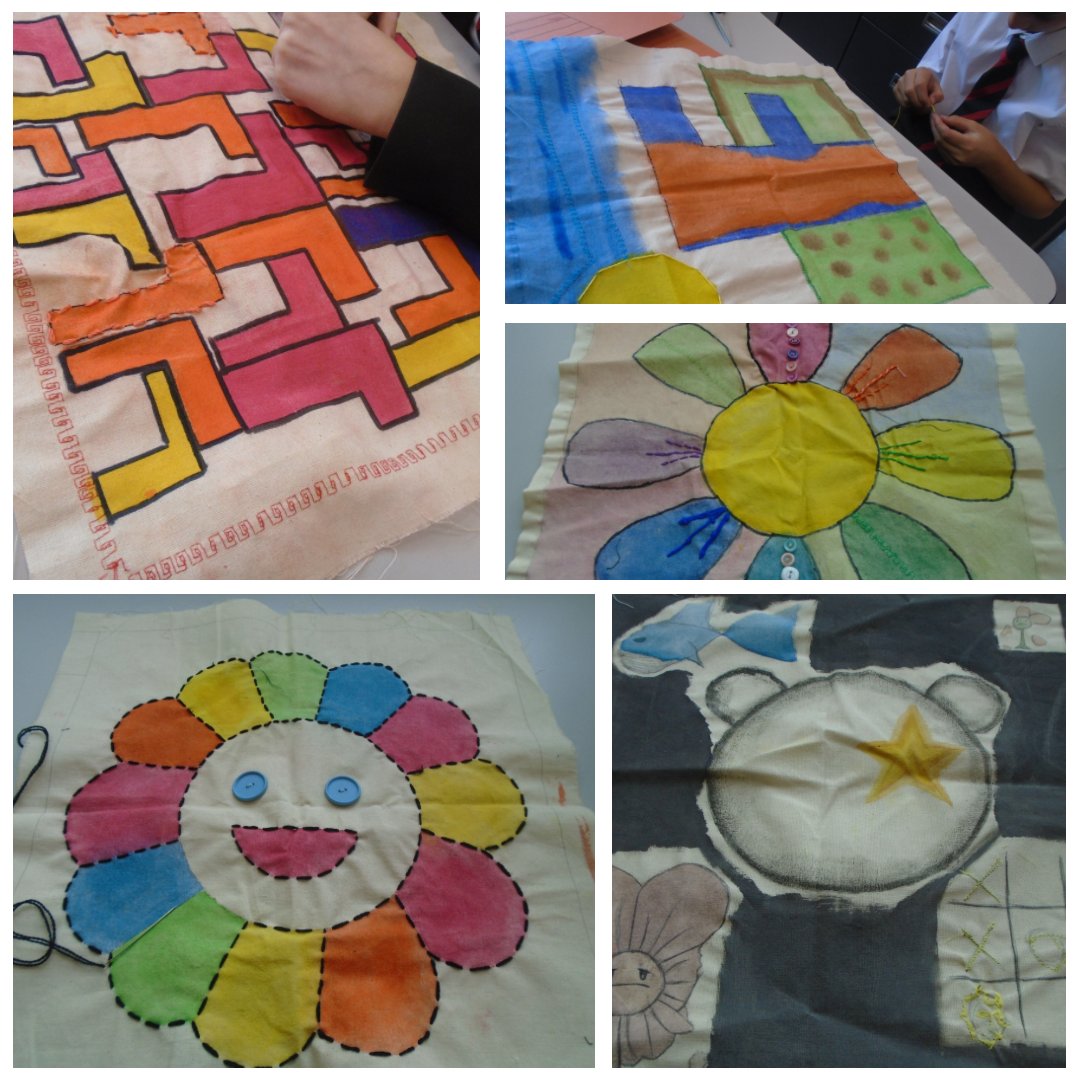Year 9 students in my textiles class were given the opportunity to create an Art Textiles piece, inspired by the work of artists such as Takashi Murakami, Keith Haring or Echer. I was impressed with the high level of engagement that was seen in both the practical and theory-based