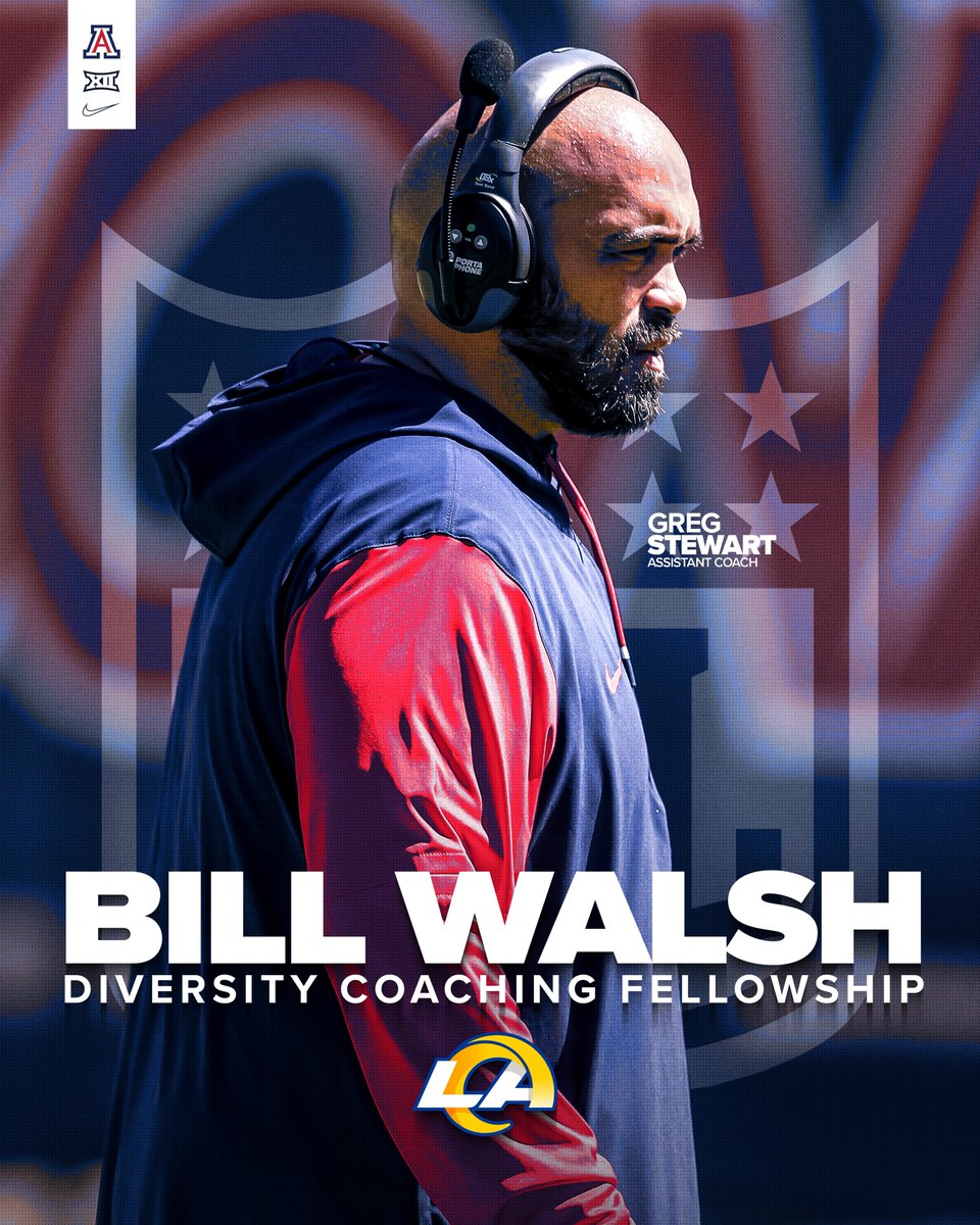 Arizona Football (@arizonafball) on Twitter photo Shoutout to <a href="/Coach_G_Stewart/">Greg D. Stewart - Father. Husband. Coach.</a> on earning a spot in the Bill Walsh Diversity Coaching Fellowship, an incredible opportunity and well deserved recognition! 🐻⬇️ Shoutout to <a href="/Coach_G_Stewart/">Greg D. Stewart - Father. Husband. Coach.</a> on earning a spot in the Bill Walsh Diversity Coaching Fellowship, an incredible opportunity and well deserved recognition! 🐻⬇️