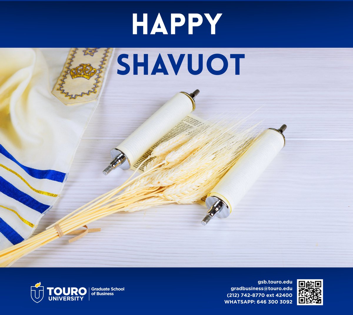 Touro Graduate School of Business (@tourogsb) on Twitter photo Touro Graduate School of Business honors the spirit of reflection, growth, and community that Shavuot represents.
Explore how our programs reflect these values: gsb.touro.edu
gradbusiness@touro.edu
#WeAreTouro #TouroGSB #Shavuot #ChagSameach Touro Graduate School of Business honors the spirit of reflection, growth, and community that Shavuot represents.
Explore how our programs reflect these values: gsb.touro.edu
gradbusiness@touro.edu
#WeAreTouro #TouroGSB #Shavuot #ChagSameach