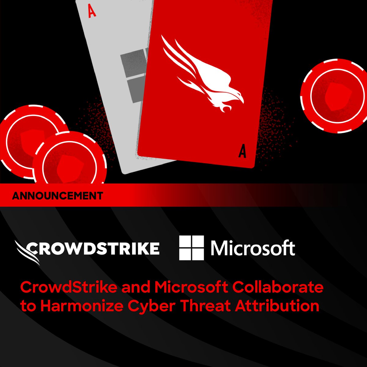 🔒 Big news: CrowdStrike + <a href="/Microsoft/">Microsoft</a> are teaming up to tackle cyber attribution challenges head-on. 

Combining forces to see the complete threat picture and enhance global security. crwdstr.ke/6015NCF45