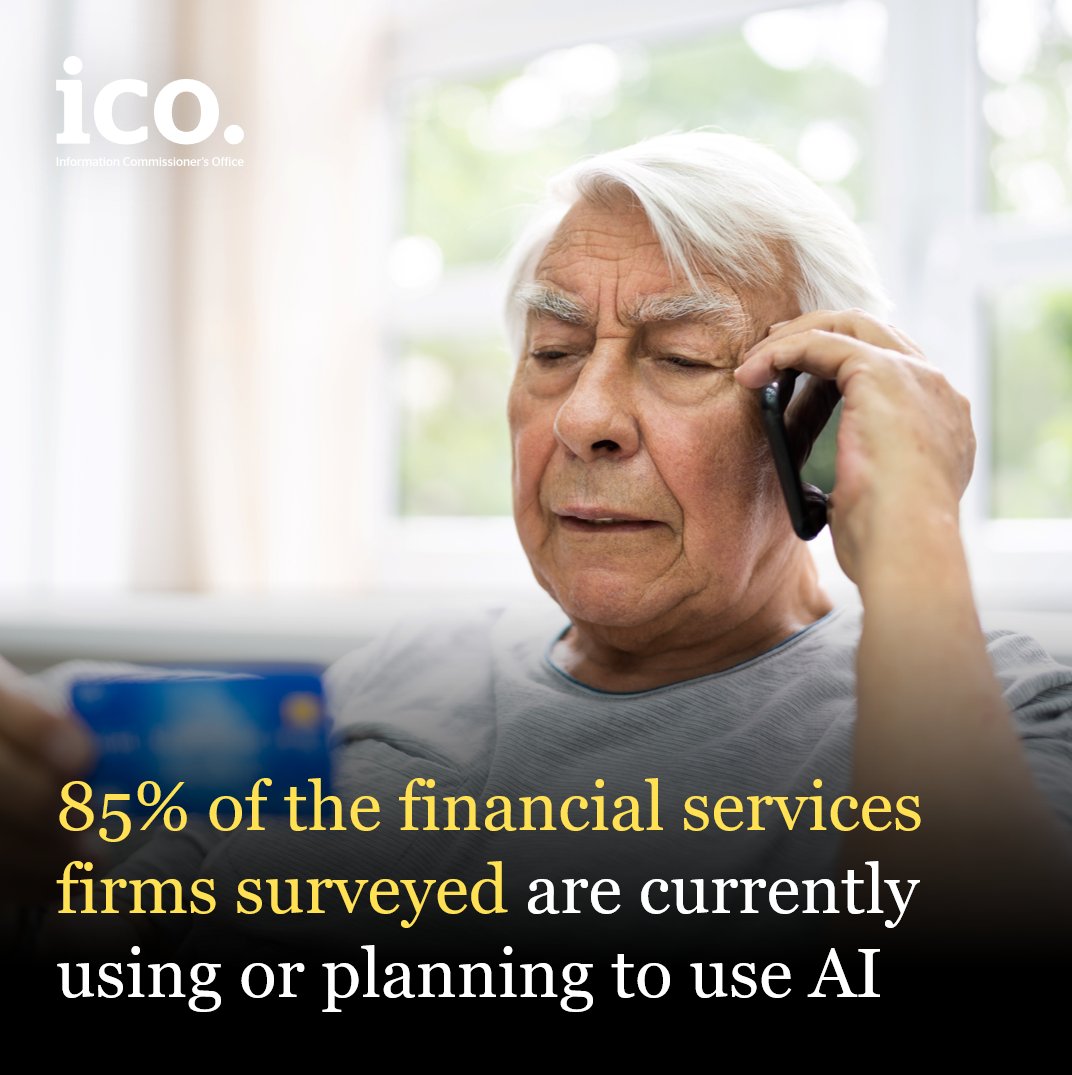 #AI technologies are transforming financial services and innovations needs to be underpinned by trust and a joined-up regulatory approach.

We're working with <a href="/TheFCA/">Financial Conduct Authority</a> to make sure regulation is the bridge that connects innovation in AI to public trust: 
ico.org.uk/about-the-ico/…