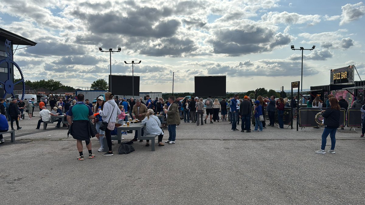 Down at the ground for the Party In The Park, atmosphere really building up now #oafc