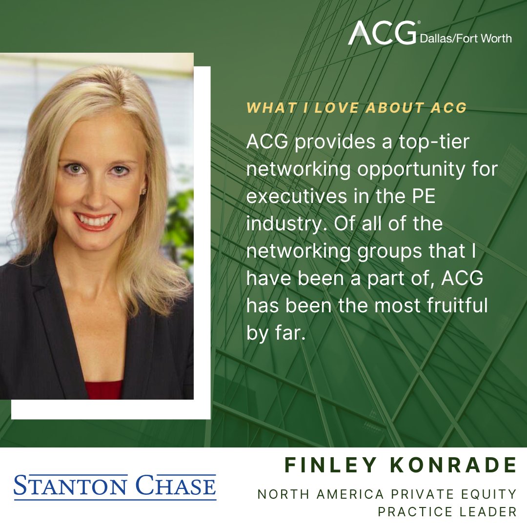 🌟 Monday Member Spotlight 🌟

 Hey #DFW, we’re excited to bring back our hashtag#MondayMemberSpotlight series — a celebration of the exceptional members who help shape and strengthen the ACG DFW community. To view, please click here: linkedin.com/feed/update/ur…