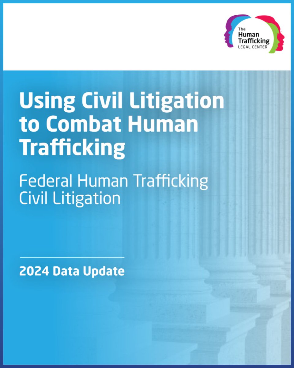 The Human Trafficking Legal Center (@htlegalcenter) on Twitter photo 📢 New Report: In 2024, #traffickingsurvivors filed a record-breaking 280 federal civil trafficking cases—the most in any year to date.
Our 2024 Civil Litigation Data Update breaks down the numbers, trends, & impact: $940M+ in damages over 21 years. Read: htlegalcenter.org/wp-content/upl… 📢 New Report: In 2024, #traffickingsurvivors filed a record-breaking 280 federal civil trafficking cases—the most in any year to date.
Our 2024 Civil Litigation Data Update breaks down the numbers, trends, & impact: $940M+ in damages over 21 years. Read: htlegalcenter.org/wp-content/upl…