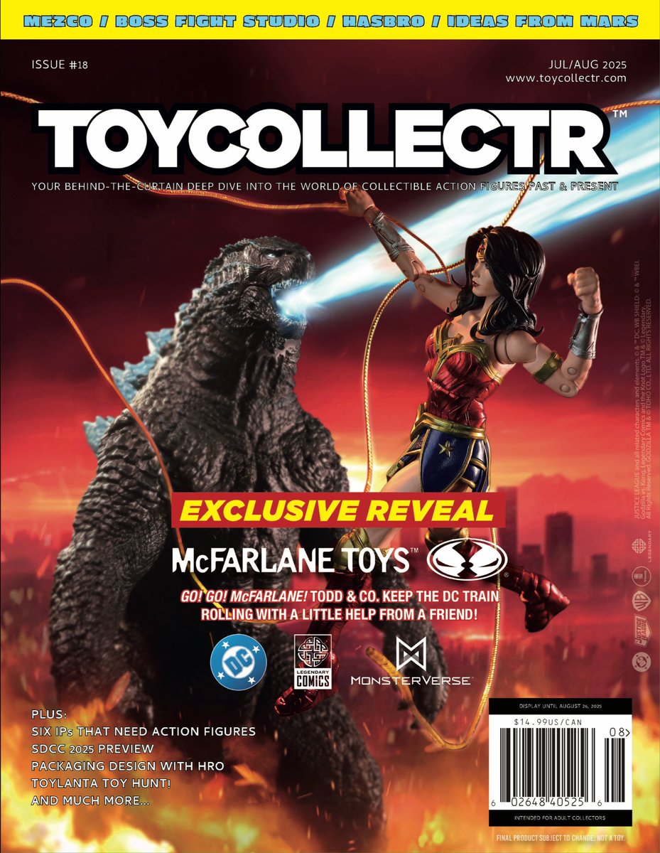 TOYCOLLECTR (@toycollectrmag) on Twitter photo It's here! TOYCOLLECTR 18 has the exclusive reveal of the next <a href="/mcfarlanetoys/">McFarlane Toys</a> <a href="/DCOfficial/">DC</a> <a href="/LegendaryComics/">Legendary Comics</a> <a href="/Monsterverse/">Monsterverse</a> multi-pack featuring Atomic Blast <a href="/Godzilla/">Godzilla</a> and Wonder Woman! Inside? Our <a href="/Comic_Con/">Comic-Con International</a> preview plus reviews of new <a href="/mezcotoyz/">Mezco Toyz</a>, <a href="/BossFightStudio/">BossFightStudio</a> and much more! It's here! TOYCOLLECTR 18 has the exclusive reveal of the next <a href="/mcfarlanetoys/">McFarlane Toys</a> <a href="/DCOfficial/">DC</a> <a href="/LegendaryComics/">Legendary Comics</a> <a href="/Monsterverse/">Monsterverse</a> multi-pack featuring Atomic Blast <a href="/Godzilla/">Godzilla</a> and Wonder Woman! Inside? Our <a href="/Comic_Con/">Comic-Con International</a> preview plus reviews of new <a href="/mezcotoyz/">Mezco Toyz</a>, <a href="/BossFightStudio/">BossFightStudio</a> and much more!